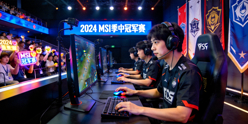 英雄联盟MSI季中冠军赛比赛现场 - 战队选手专注操作画面